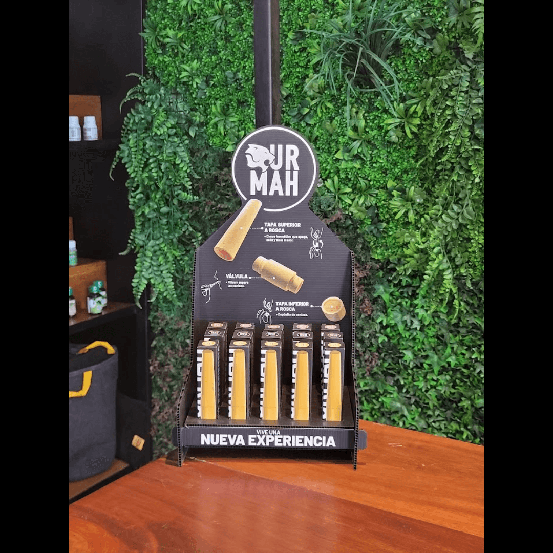 Exhibidor URMAH en punto de venta